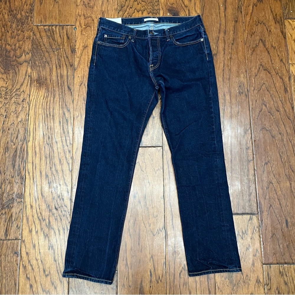 Abercrombie and fitch men’s slim straight dark wash jeans
